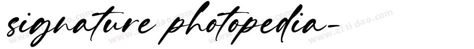 signature photopedia字体转换